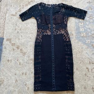 Anthropologie black lace dress